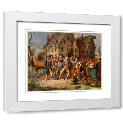 Rip Van Winkle 1833 White Modern Wood Framed Art Print with Double Matting by Browere, Albertis del Orient