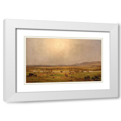 Pompton Plains, New Jersey White Modern Wood Framed Art Print with Double Matting by Cropsey, Jasper Francis