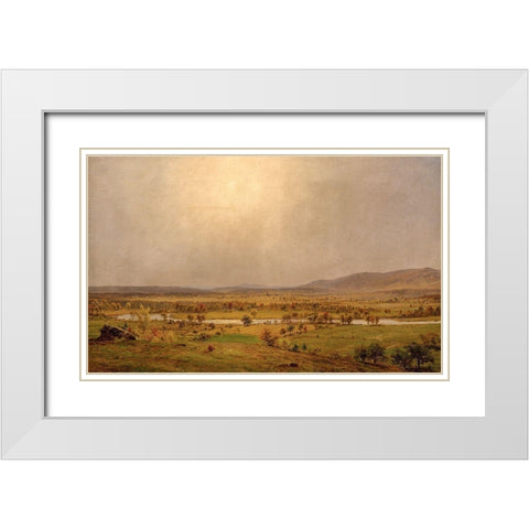 Pompton Plains, New Jersey White Modern Wood Framed Art Print with Double Matting by Cropsey, Jasper Francis