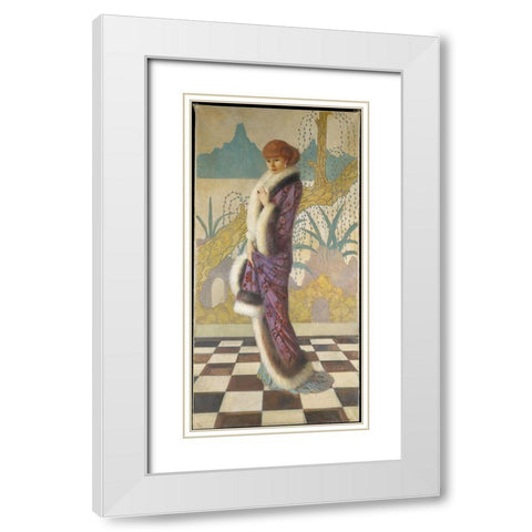 Mrs. Ethel Cushing White Modern Wood Framed Art Print with Double Matting by Cushing, Howard