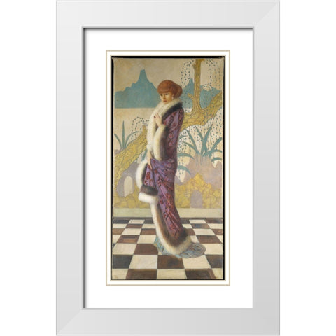 Mrs. Ethel Cushing White Modern Wood Framed Art Print with Double Matting by Cushing, Howard