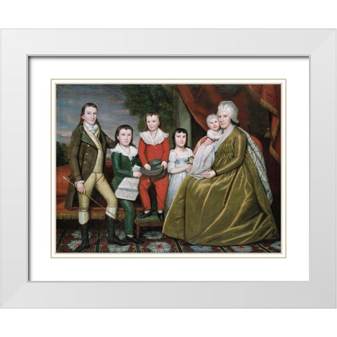 Mrs. Noah Smith and Her Children White Modern Wood Framed Art Print with Double Matting by Earl, RalphÂ 