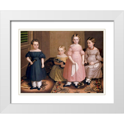 The Alling Children White Modern Wood Framed Art Print with Double Matting by Eddy, Oliver Tarbell