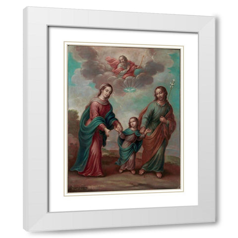 The Return of the Holy Family from Egypt White Modern Wood Framed Art Print with Double Matting by EnrÃ­quez, Nicolas