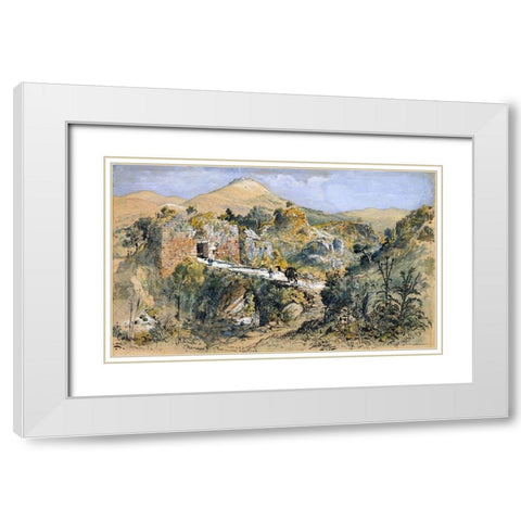 Caesarea Philippi (Banias) White Modern Wood Framed Art Print with Double Matting by Fenn, Harry