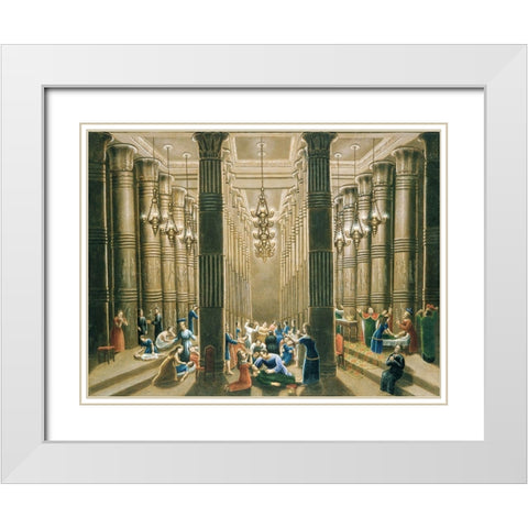 The Death of the First Born White Modern Wood Framed Art Print with Double Matting by Field, Erastus Salisbury
