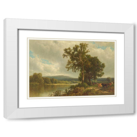 Scene at Napanoch White Modern Wood Framed Art Print with Double Matting by Hart, William