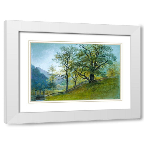 Vahrn in Tyrol near Brixen White Modern Wood Framed Art Print with Double Matting by Haseltine, William Stanley