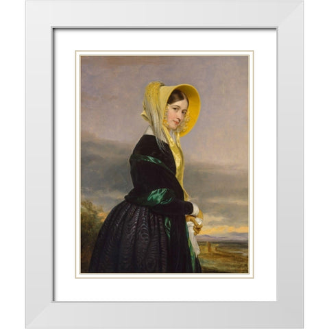 Euphemia White Van Rensselaer White Modern Wood Framed Art Print with Double Matting by Healy, George P. A.
