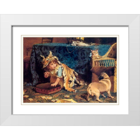 A Monster White Modern Wood Framed Art Print with Double Matting by Barber, Charles Burton
