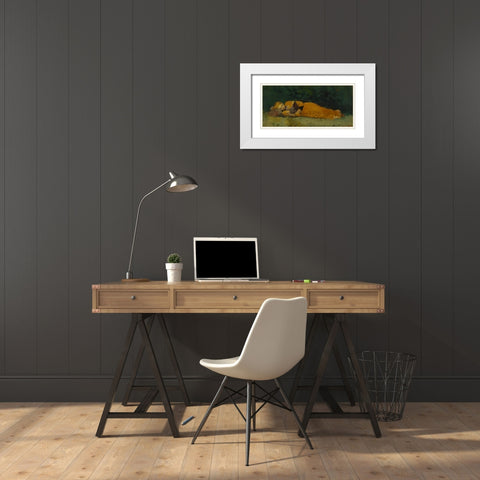 The New Novel White Modern Wood Framed Art Print with Double Matting by Homer, Winslow