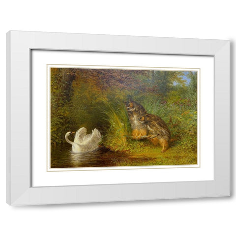 Susanna and the Elders White Modern Wood Framed Art Print with Double Matting by Beard, William Holbrook