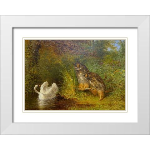 Susanna and the Elders White Modern Wood Framed Art Print with Double Matting by Beard, William Holbrook