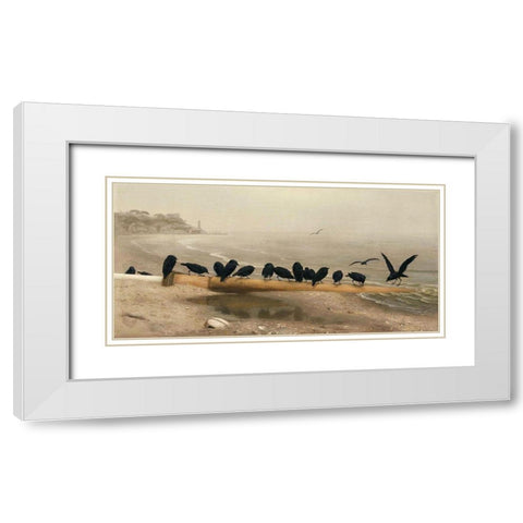 The Wreckers White Modern Wood Framed Art Print with Double Matting by Beard, William Holbrook