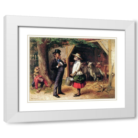 Whos Afraid White Modern Wood Framed Art Print with Double Matting by Beard, William Holbrook