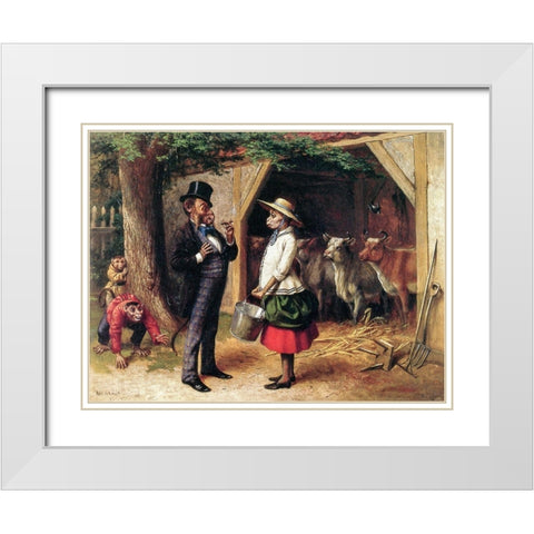 Whos Afraid White Modern Wood Framed Art Print with Double Matting by Beard, William Holbrook