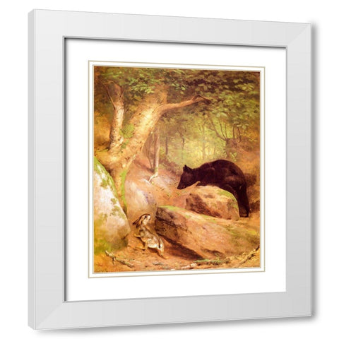 The Disputed Way White Modern Wood Framed Art Print with Double Matting by Beard, William Holbrook
