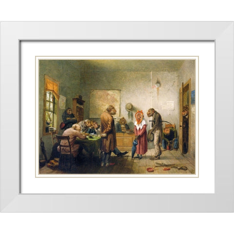 Divorce White Modern Wood Framed Art Print with Double Matting by Beard, William Holbrook