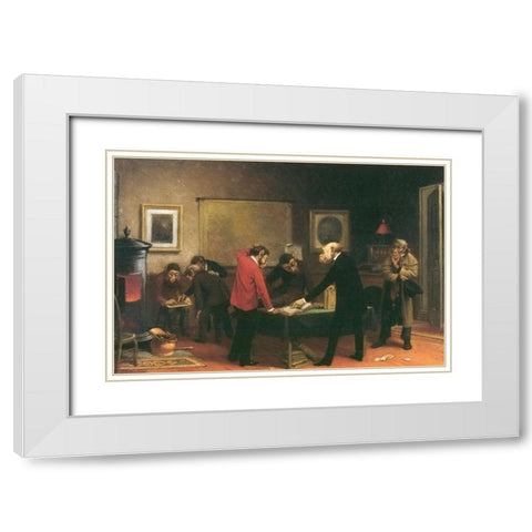 Scientists at Work White Modern Wood Framed Art Print with Double Matting by Beard, William Holbrook