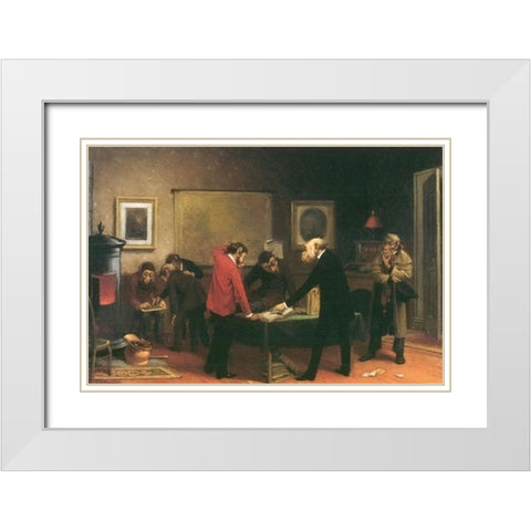Scientists at Work White Modern Wood Framed Art Print with Double Matting by Beard, William Holbrook