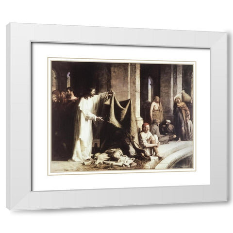Pool of Bethesda White Modern Wood Framed Art Print with Double Matting by Bloch, Carl