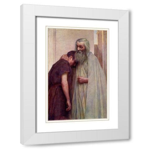 Find Your Way Home White Modern Wood Framed Art Print with Double Matting by Burnand, Eugene