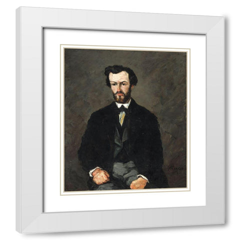 Antony ValabrÃ¨gue White Modern Wood Framed Art Print with Double Matting by Cezanne, Paul