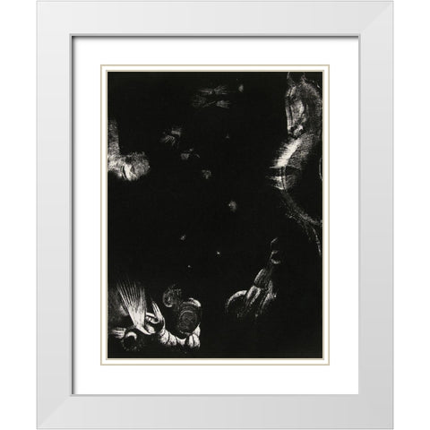 The Different Peoples Who Inhabit the Land and the Sea White Modern Wood Framed Art Print with Double Matting by Redon, Odilon
