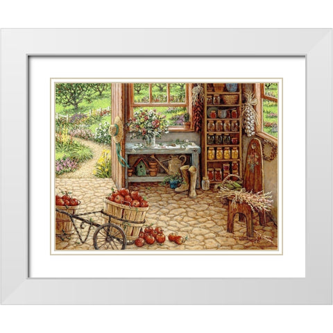 Gardening Room White Modern Wood Framed Art Print with Double Matting by Kruskamp, Janet