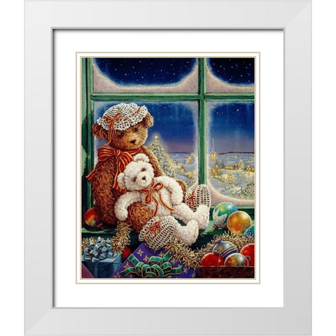 Molly And Sugar Bear White Modern Wood Framed Art Print with Double Matting by Kruskamp, Janet