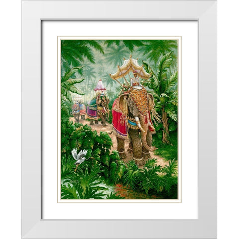 Festival Bound White Modern Wood Framed Art Print with Double Matting by Kruskamp, Janet