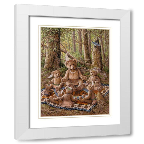 The Story Teller White Modern Wood Framed Art Print with Double Matting by Kruskamp, Janet