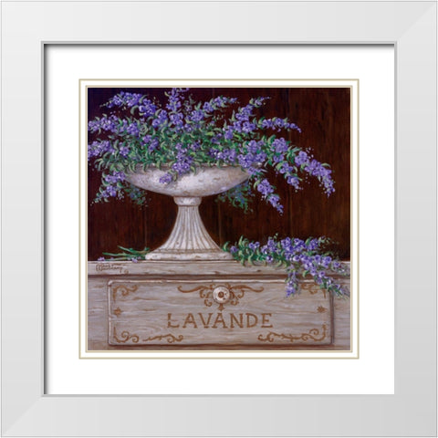 Paquet de Lavande White Modern Wood Framed Art Print with Double Matting by Kruskamp, Janet