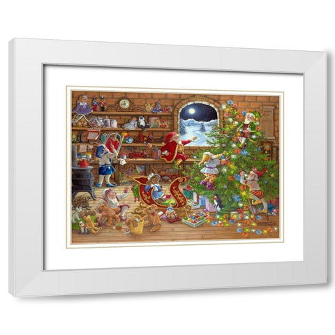 Countdown to Christmas White Modern Wood Framed Art Print with Double Matting by Kruskamp, Janet