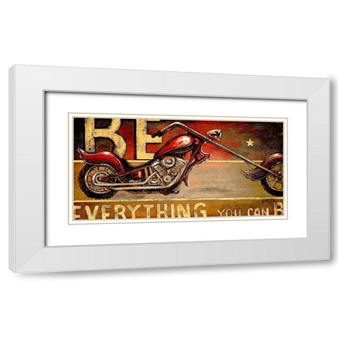 Be Everything White Modern Wood Framed Art Print with Double Matting by Kruskamp, Janet