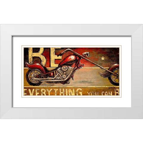 Be Everything White Modern Wood Framed Art Print with Double Matting by Kruskamp, Janet