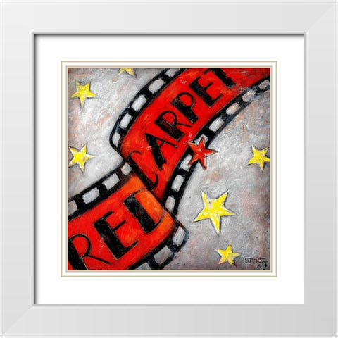 Red Carpet II White Modern Wood Framed Art Print with Double Matting by Kruskamp, Janet