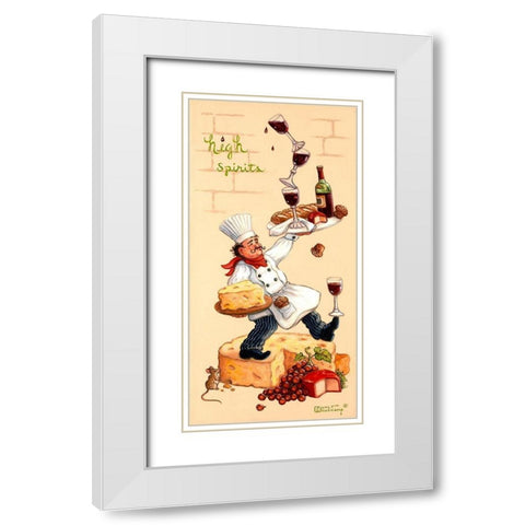 High Spirits White Modern Wood Framed Art Print with Double Matting by Kruskamp, Janet