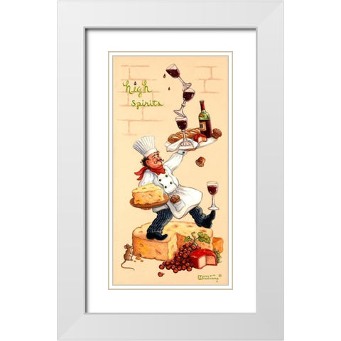 High Spirits White Modern Wood Framed Art Print with Double Matting by Kruskamp, Janet