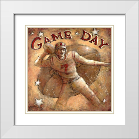 Game Day White Modern Wood Framed Art Print with Double Matting by Kruskamp, Janet