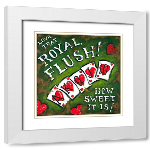 Royal Flush White Modern Wood Framed Art Print with Double Matting by Kruskamp, Janet