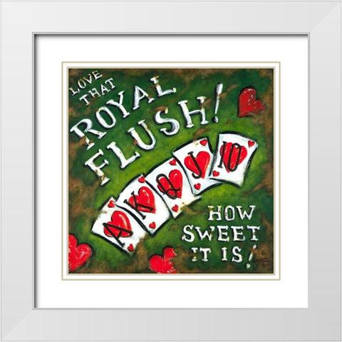 Royal Flush White Modern Wood Framed Art Print with Double Matting by Kruskamp, Janet