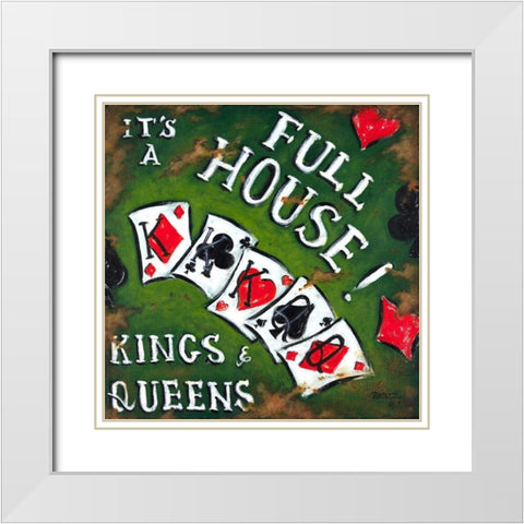 Full House White Modern Wood Framed Art Print with Double Matting by Kruskamp, Janet