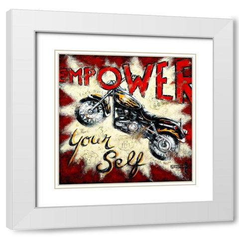 Empower Yourself White Modern Wood Framed Art Print with Double Matting by Kruskamp, Janet