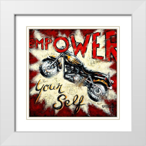 Empower Yourself White Modern Wood Framed Art Print with Double Matting by Kruskamp, Janet