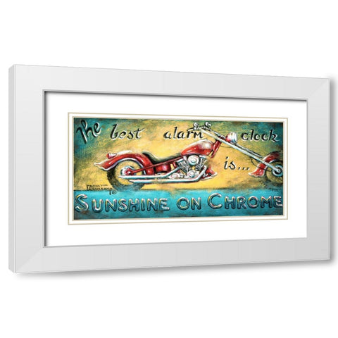 Sunshine on Chrome White Modern Wood Framed Art Print with Double Matting by Kruskamp, Janet