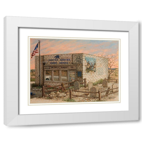 Wyatt Earp Post Office (Earp, CA) White Modern Wood Framed Art Print with Double Matting by Kruskamp, Janet