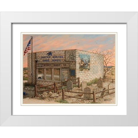 Wyatt Earp Post Office (Earp, CA) White Modern Wood Framed Art Print with Double Matting by Kruskamp, Janet