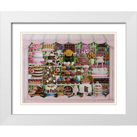 Sweet Shoppe White Modern Wood Framed Art Print with Double Matting by Kruskamp, Janet