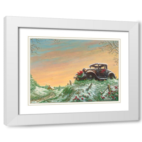 Another Christmas White Modern Wood Framed Art Print with Double Matting by Kruskamp, Janet